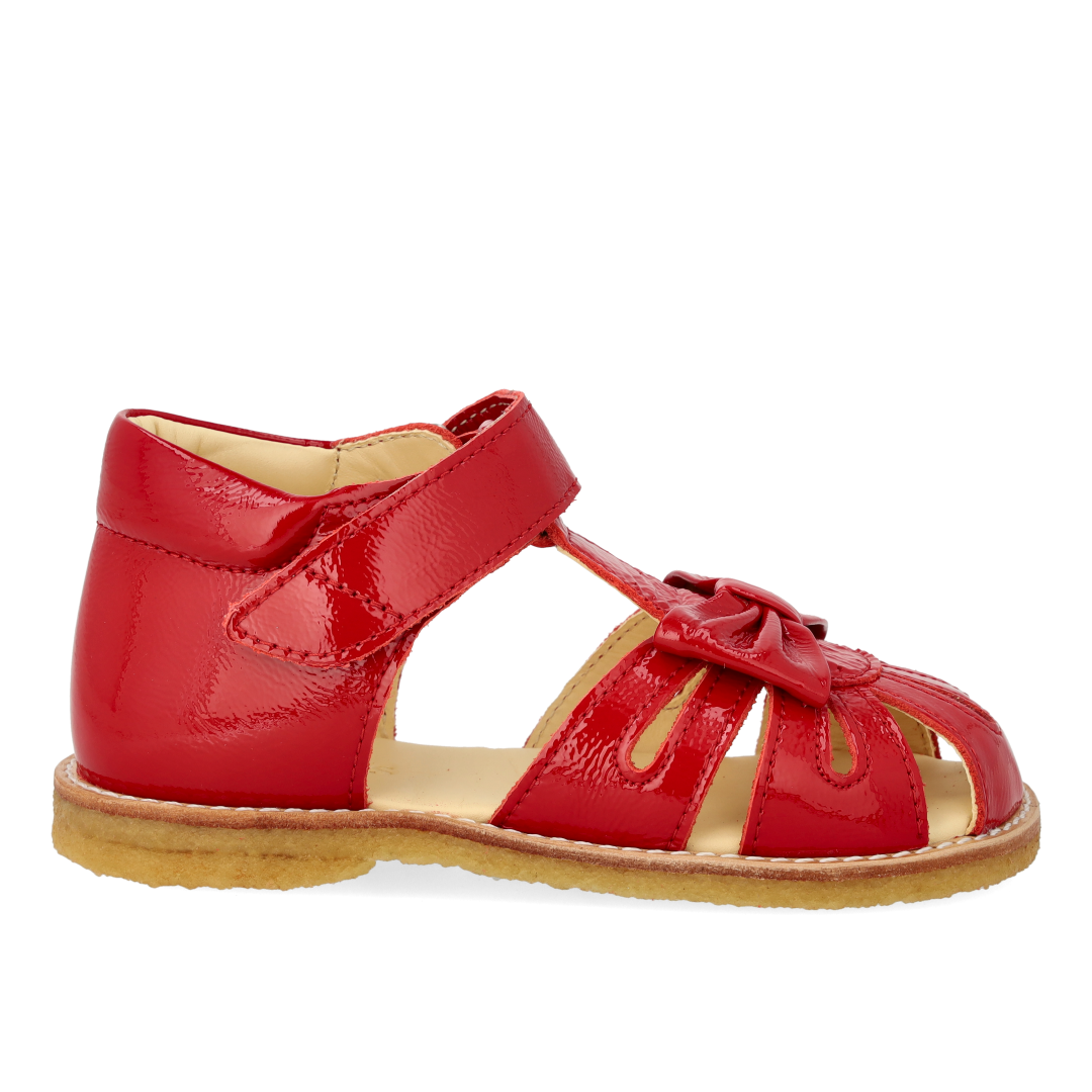 Toddler sandal with bow and velcro closure