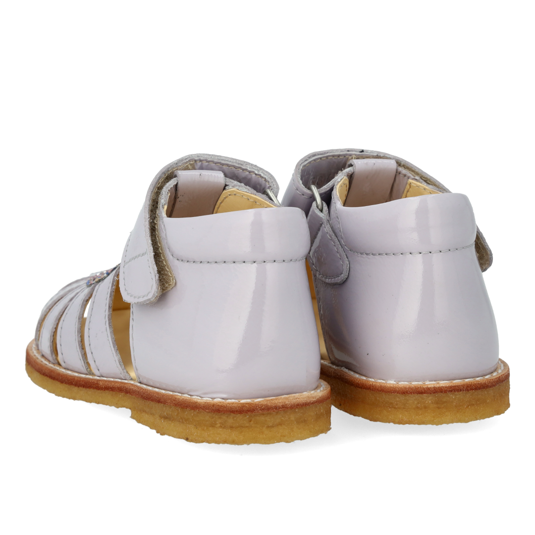 Heart sandal with glitter and Velcro closure