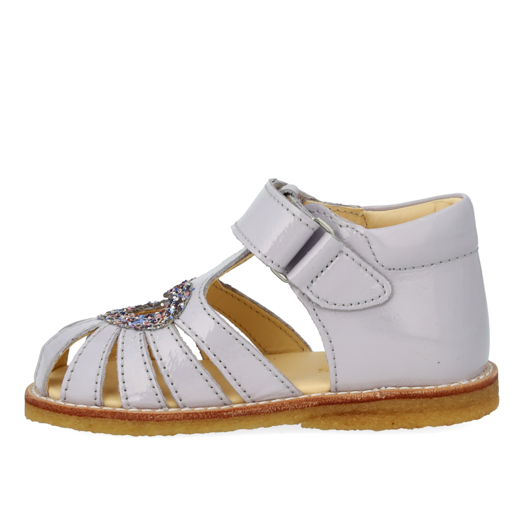 Heart sandal with glitter and Velcro closure