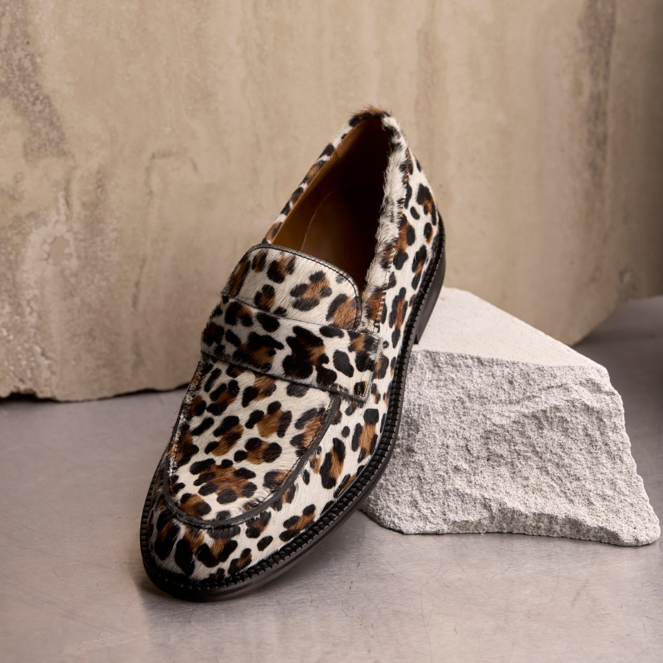 Classic Penny loafer in patterned pony hair