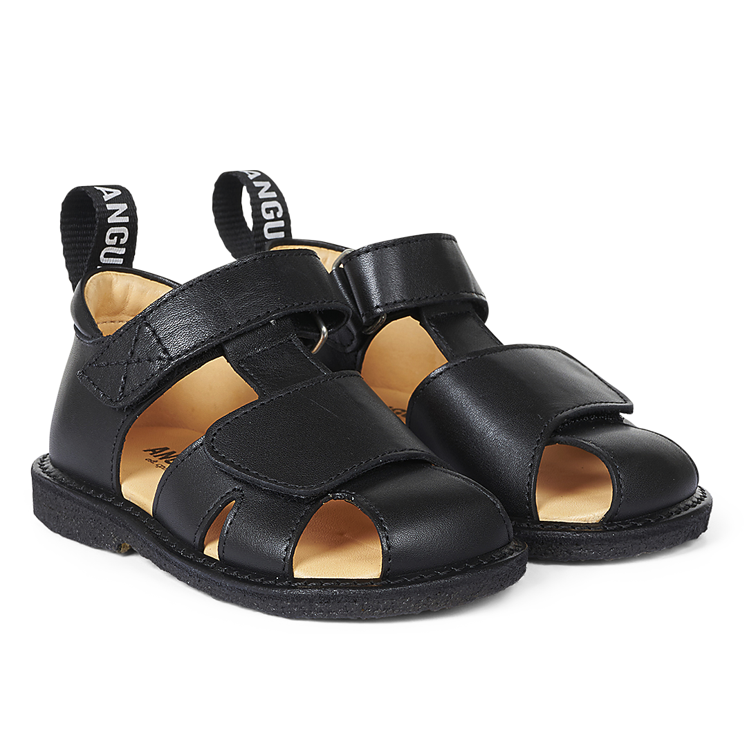 Toddler sandal with logo strap and Velcro closure