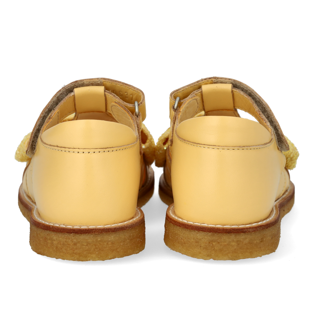 Sandal with glitter bow and Velcro closure