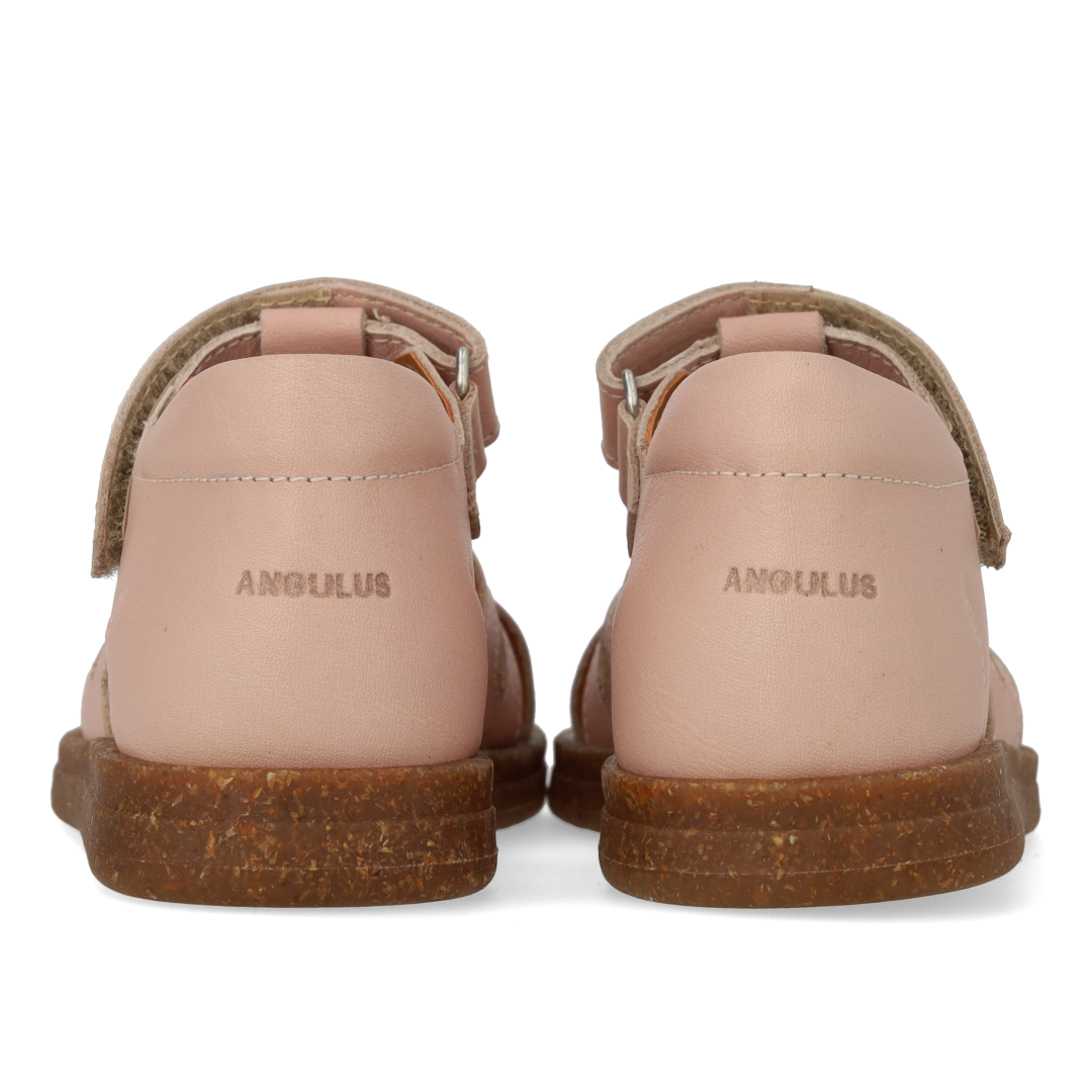 Leather heart sandal with sparkling glitter heart