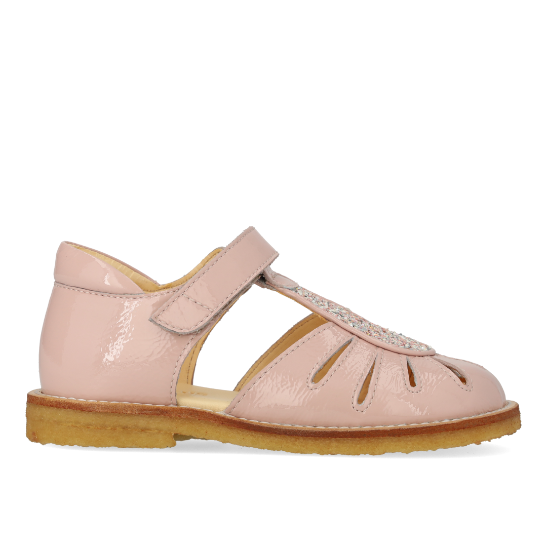 Sandal with teardrop detail in sparkling glitter