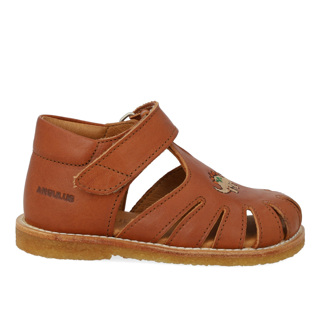 Sandal with dino embroidery and a closed toe