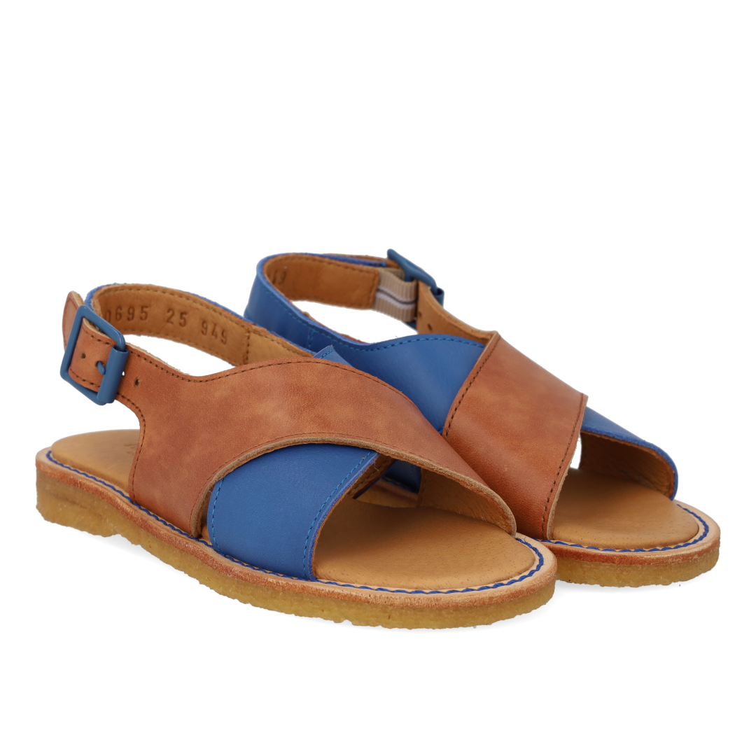 Cross-strap open-toe sandal