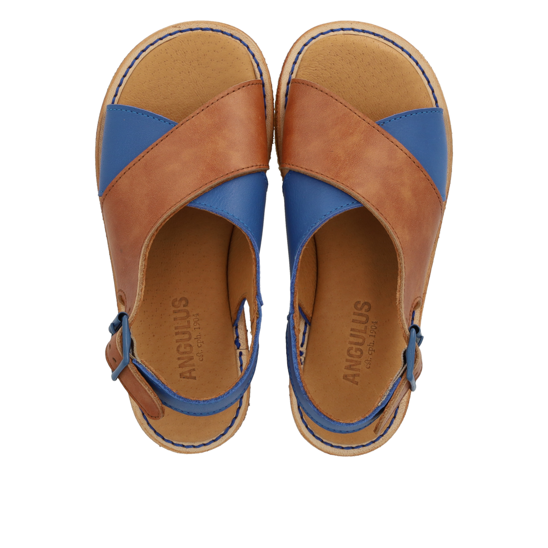 Cross-strap open-toe sandal