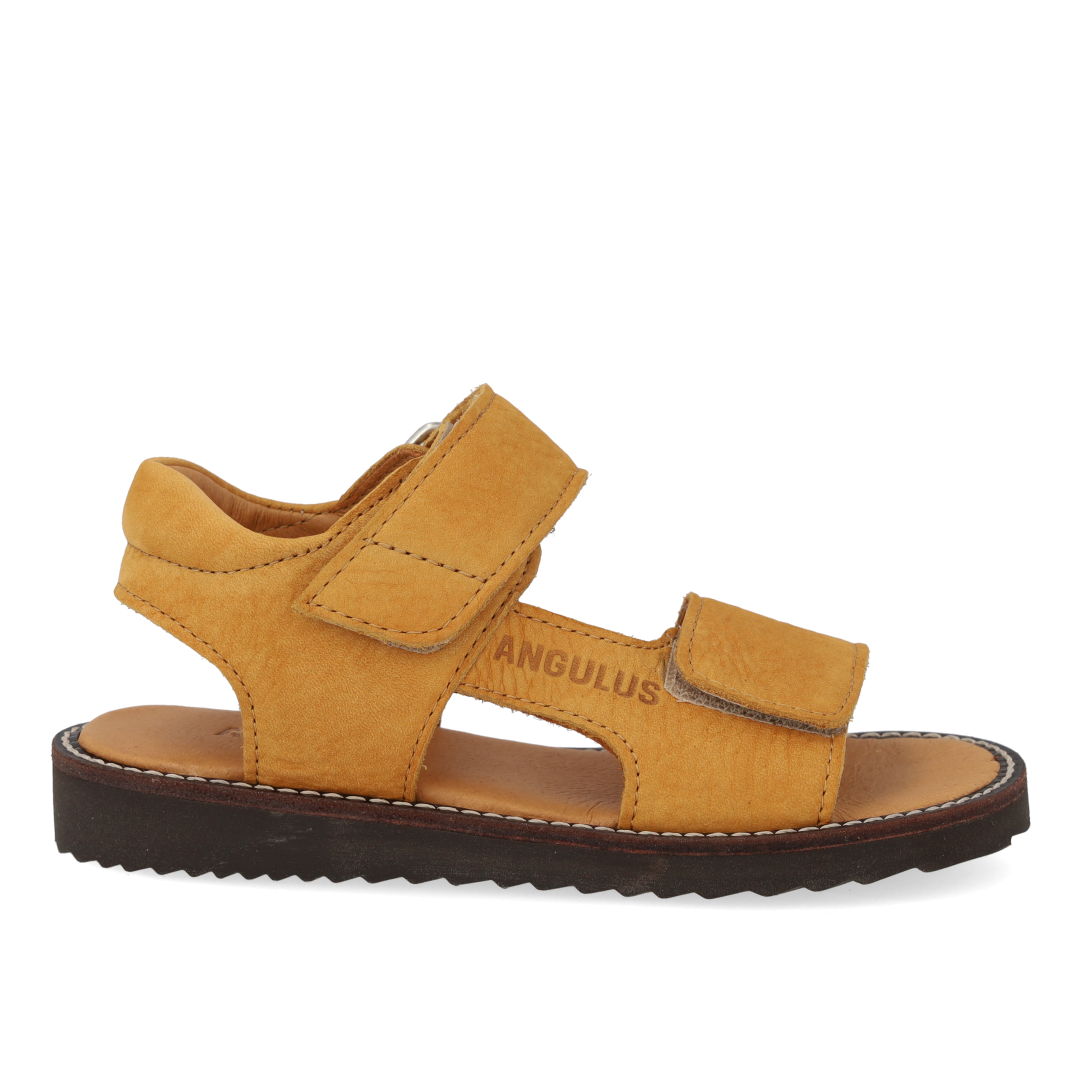 Sandal with open toe and double Velcro straps