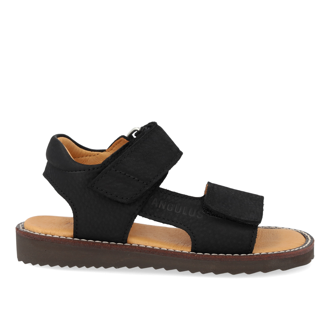 Sandal with open toe and double velcro