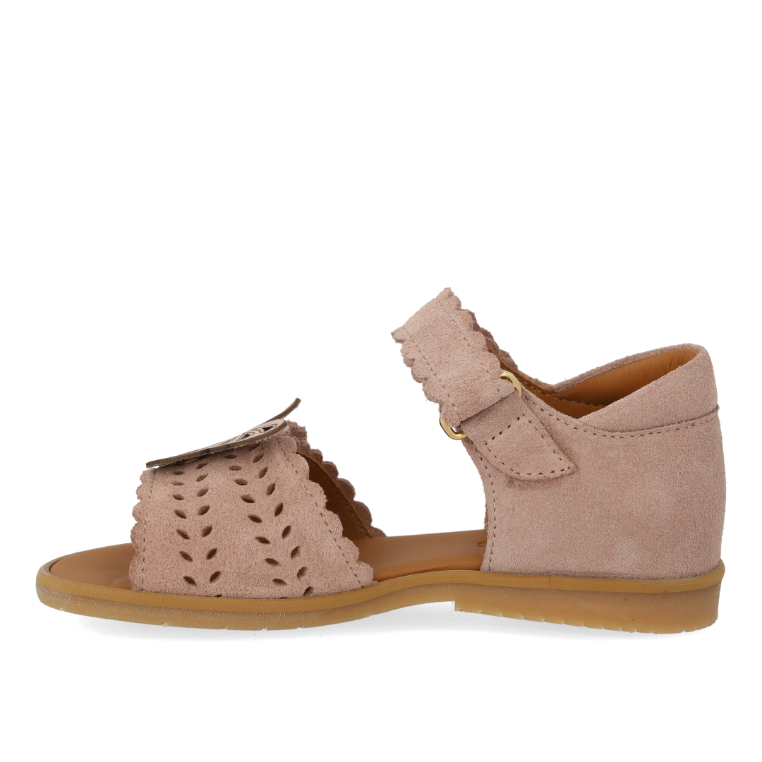 Sandal with open toe and double velcro