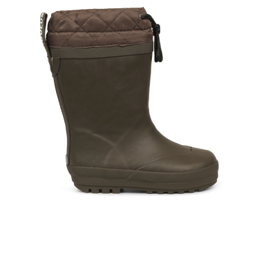 Rubber boot with wool lining