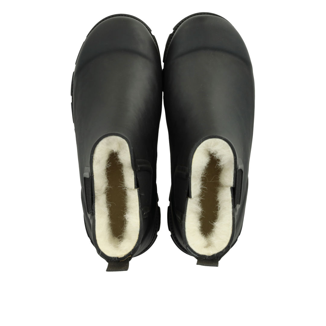 rain boot with wool lining