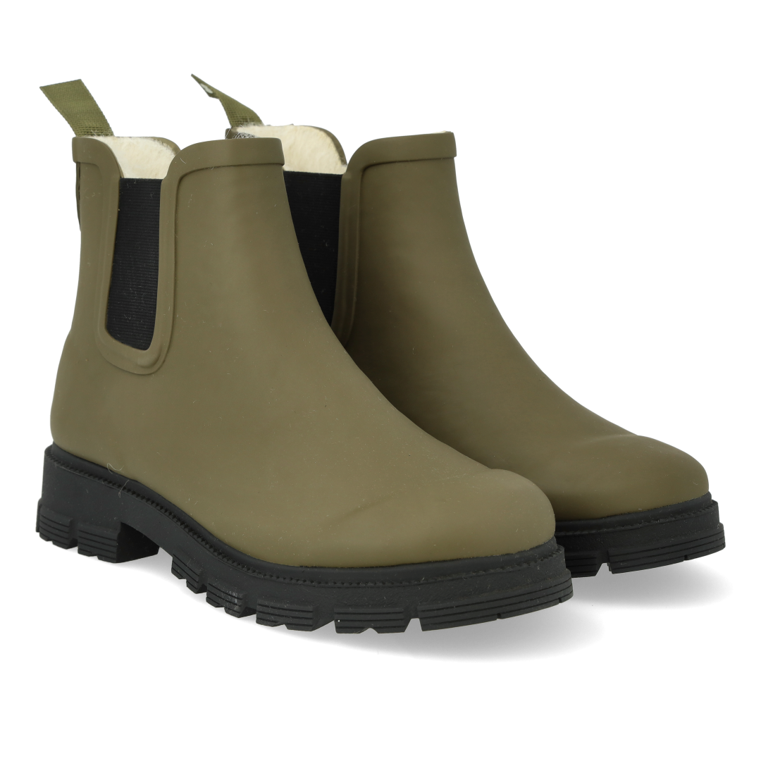 rain boot with wool lining