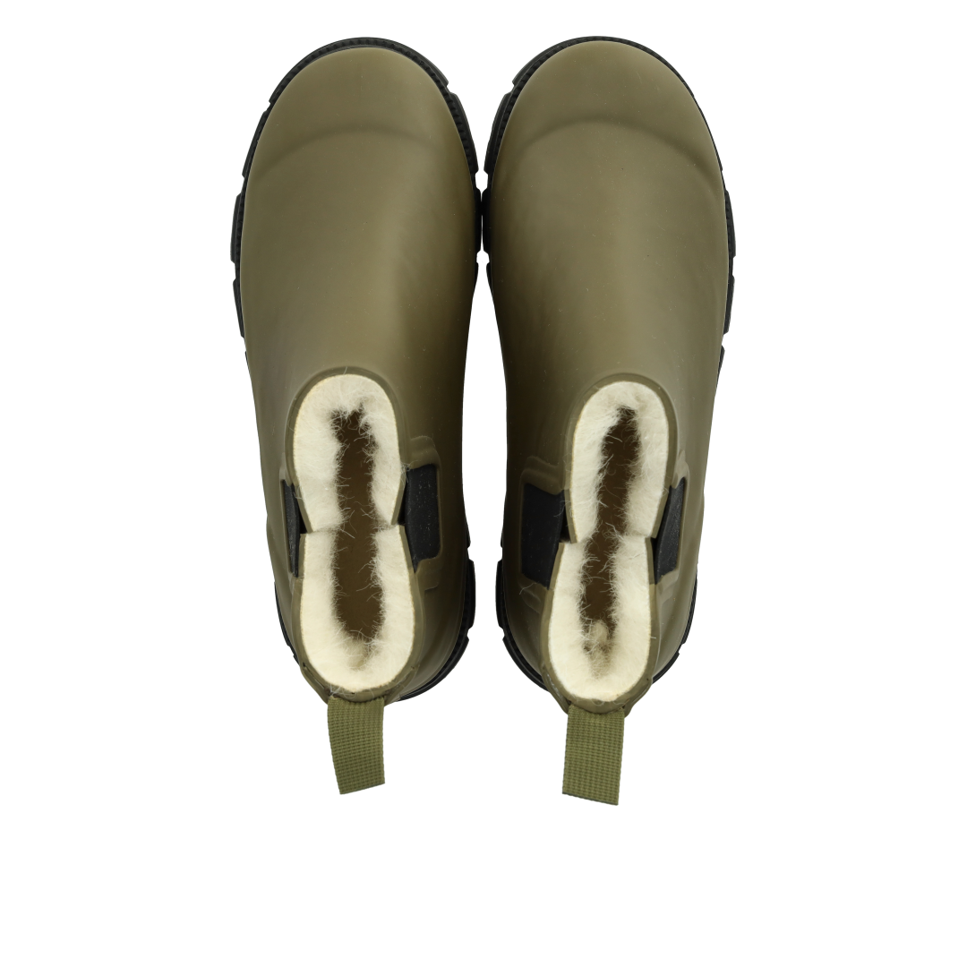 rain boot with wool lining