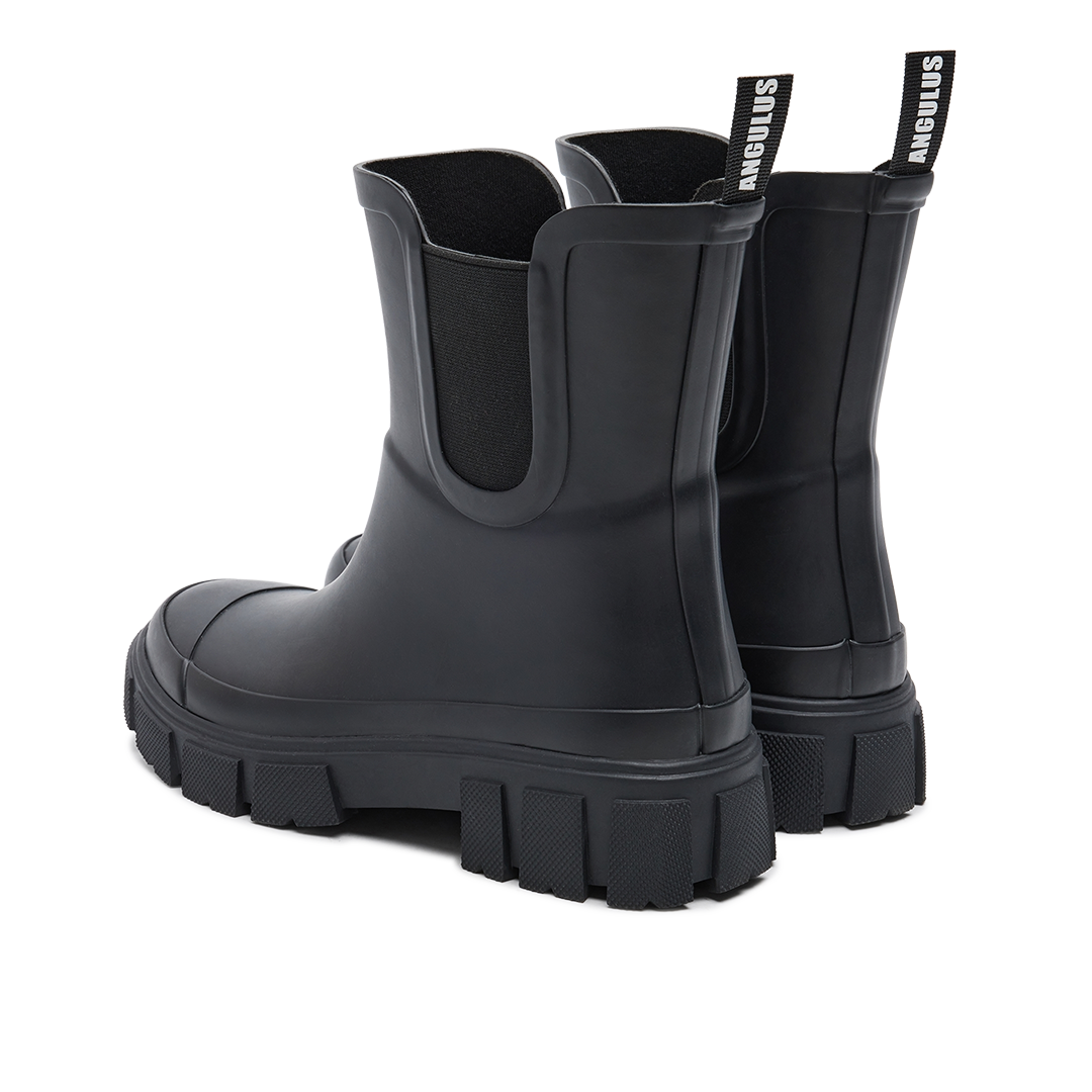 rain boot with chunky track sole