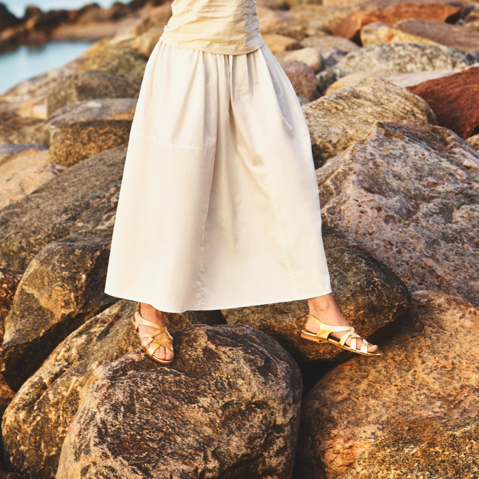 Sandal with strap detailing