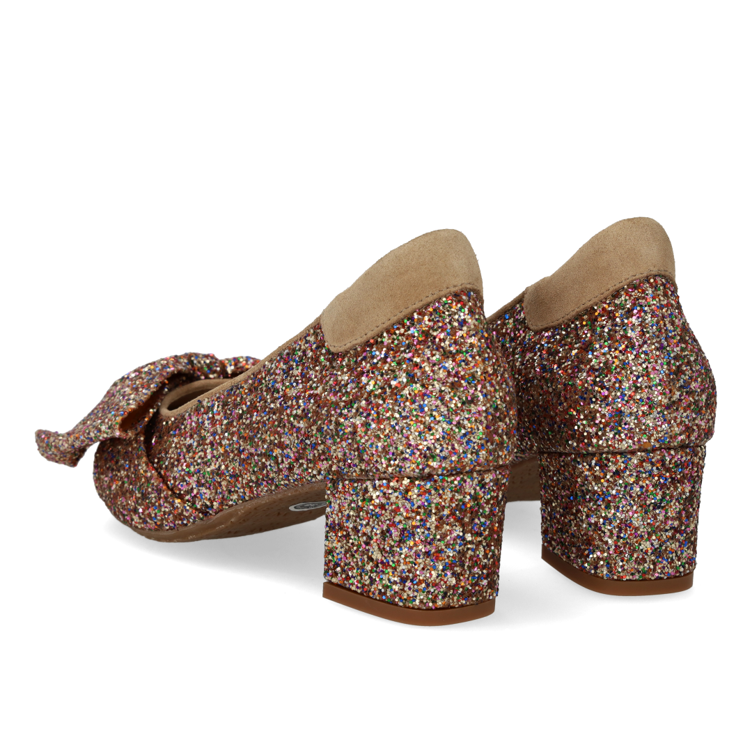Bow Pump in Sparkling Glitter