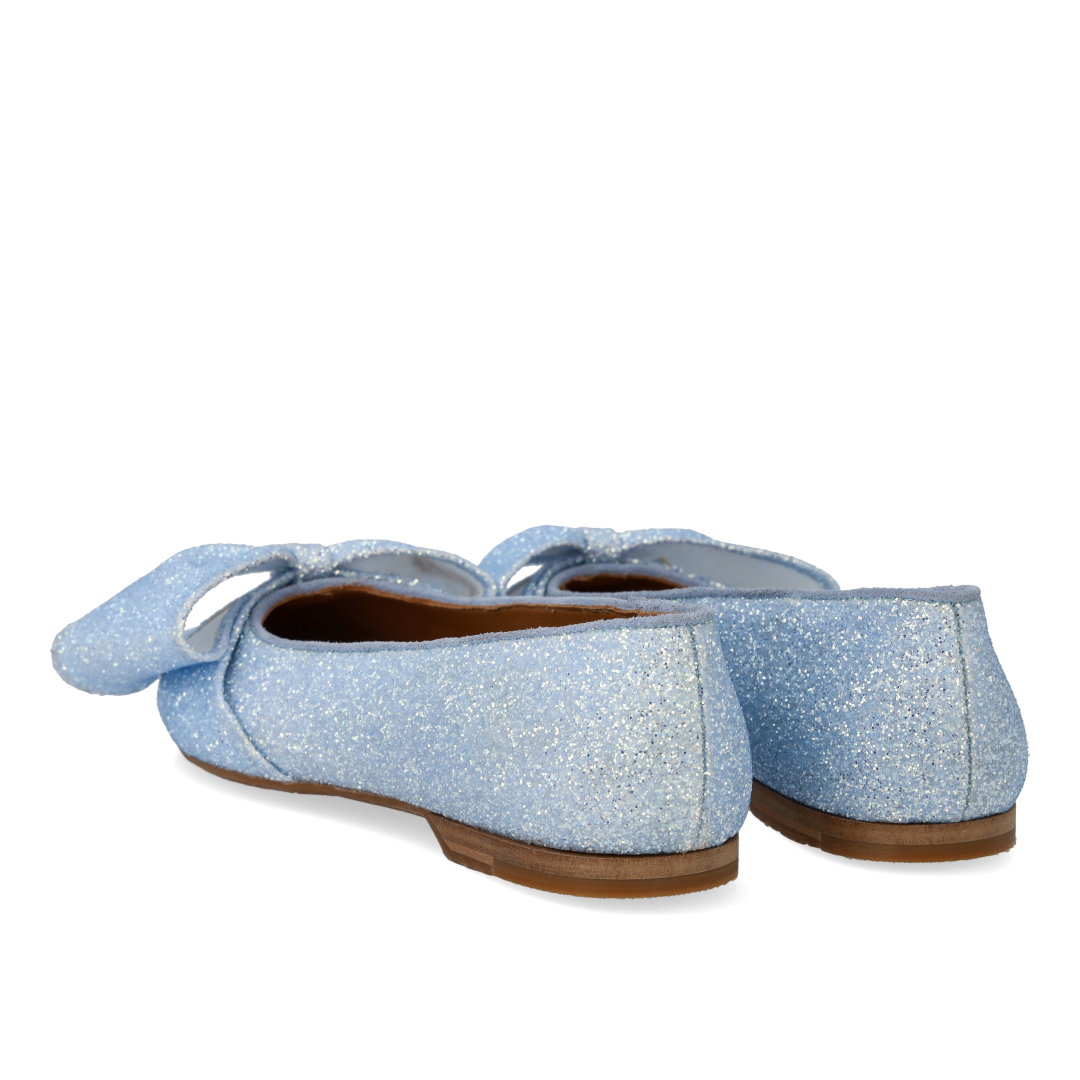 bow ballerinas in sparkling glitter