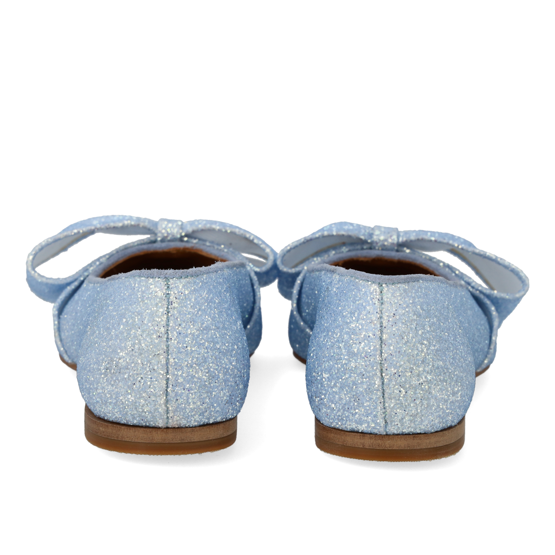 bow ballerinas in sparkling glitter