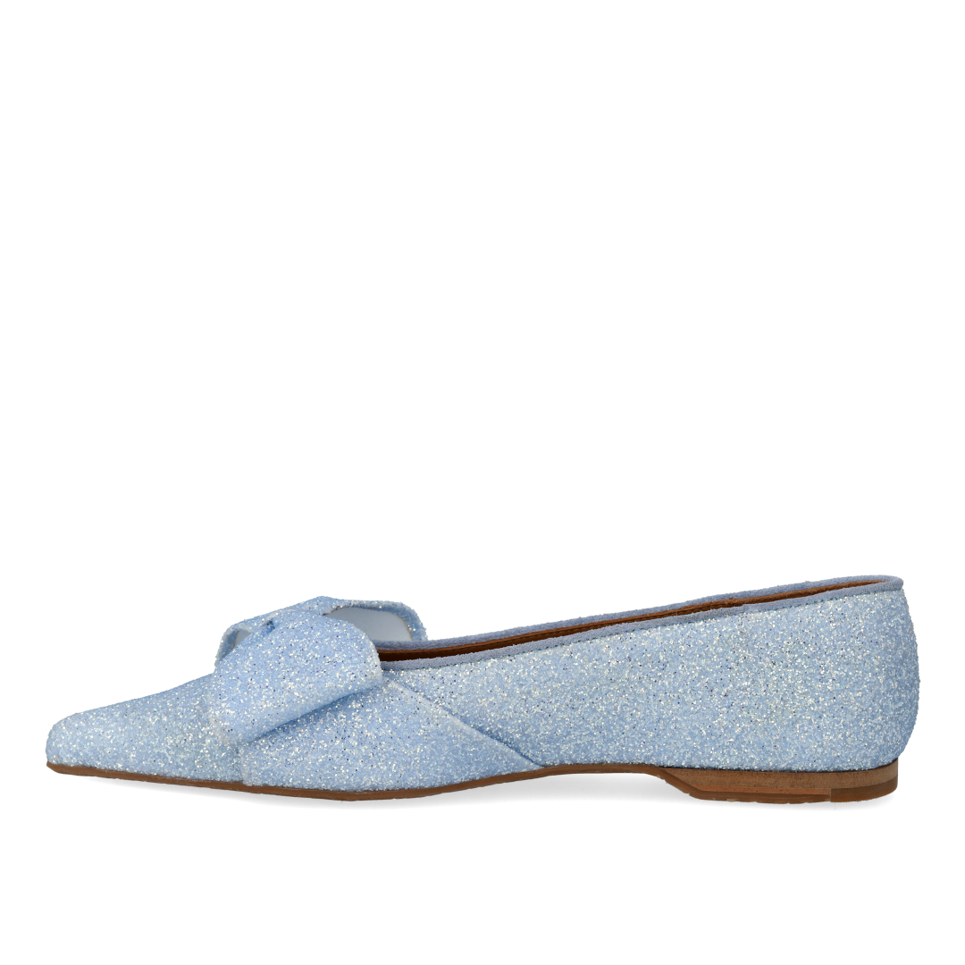 bow ballerinas in sparkling glitter