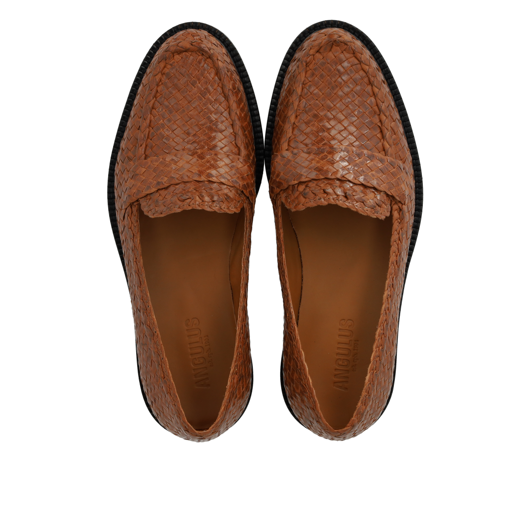 Hand-braided penny loafer