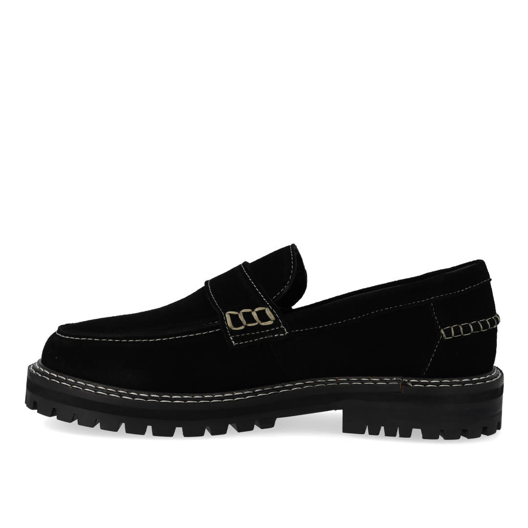 Penny loafer with contrast stitching