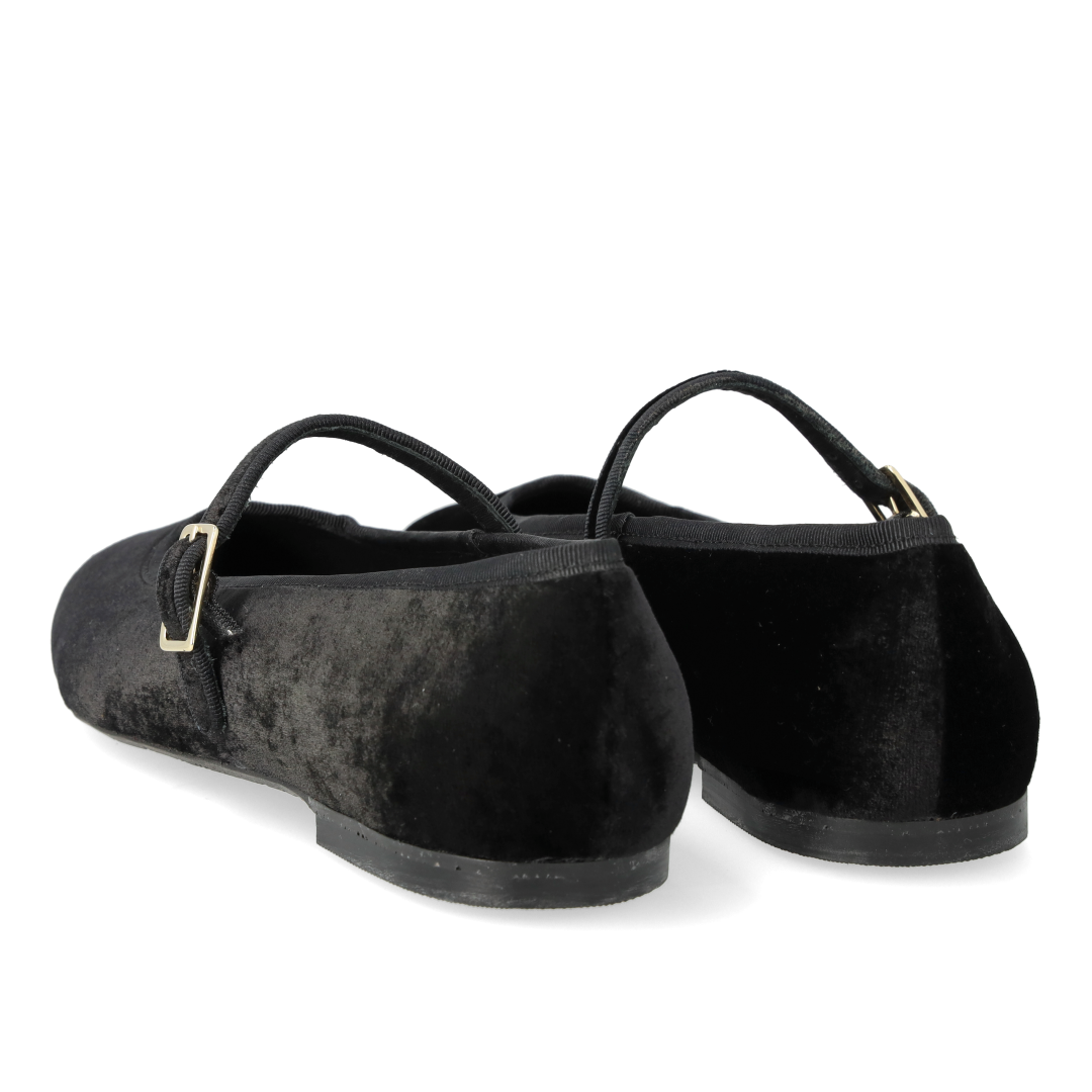 Mary Jane ballerina in soft velour