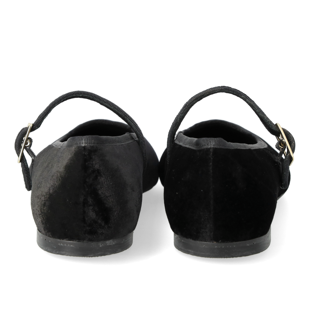 Mary Jane ballerina in soft velour