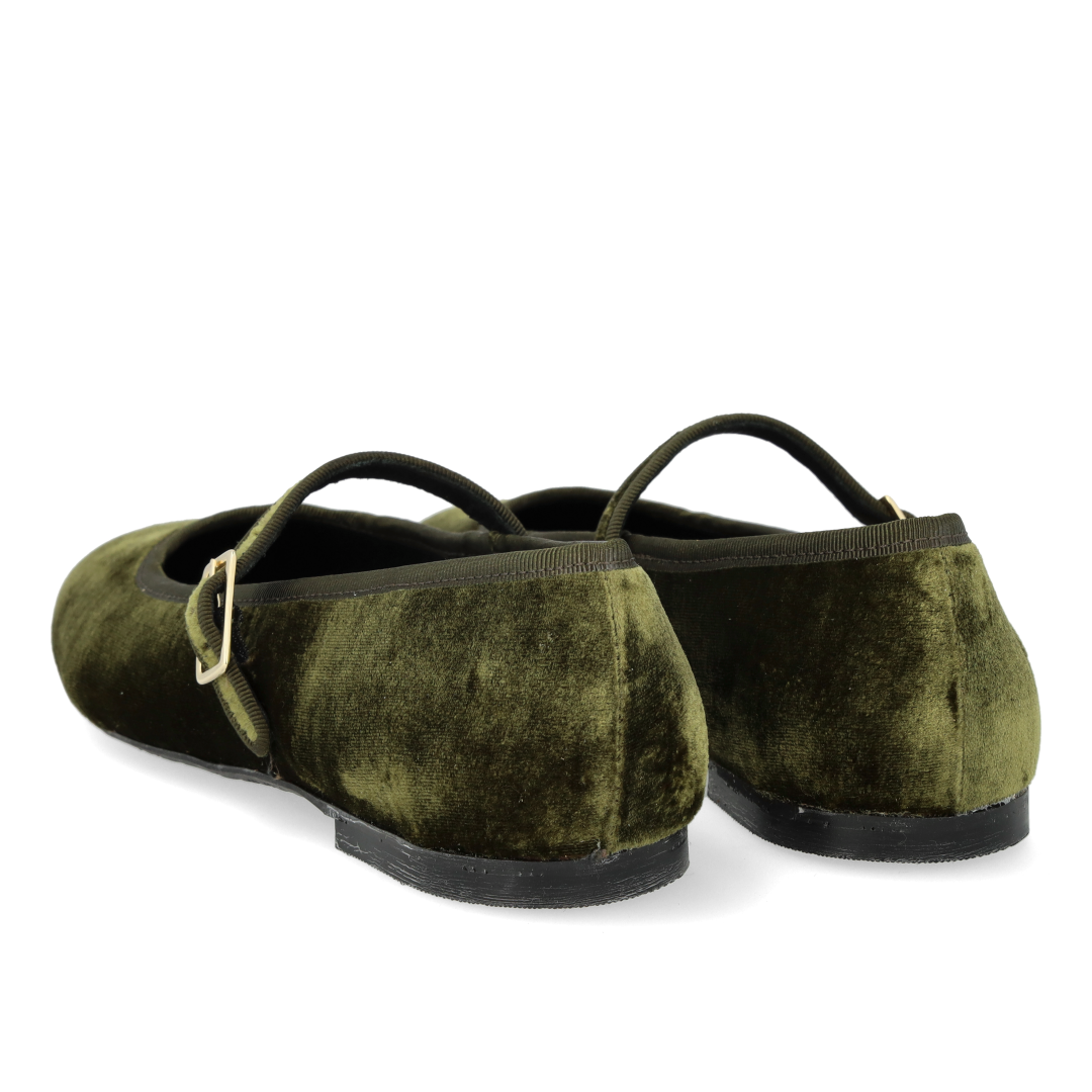 Mary Jane ballerina in soft velour