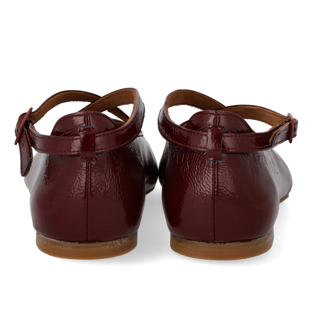Mary Jane ballerina with cross detail
