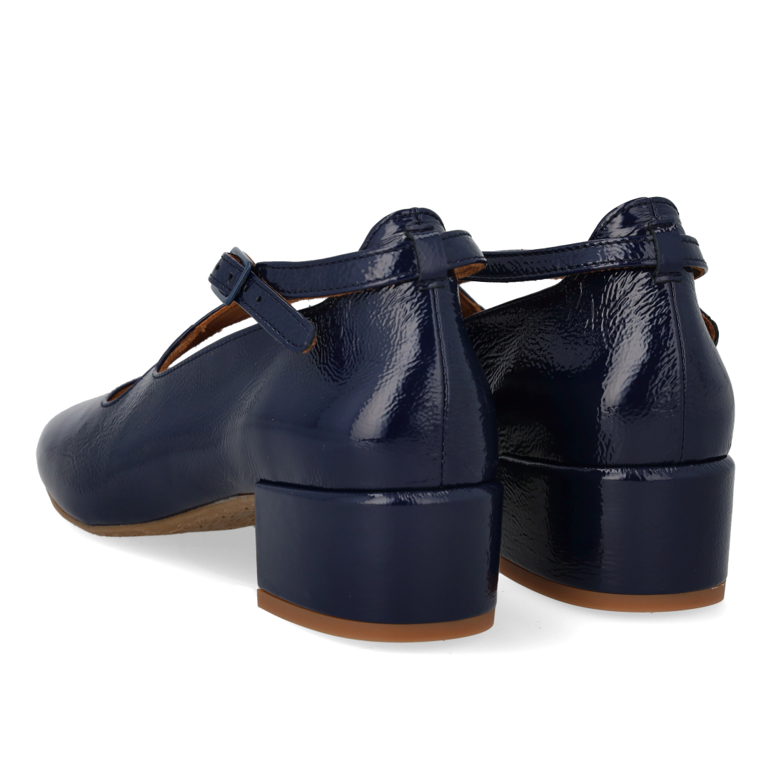 High-heeled Mary Jane with cross detail