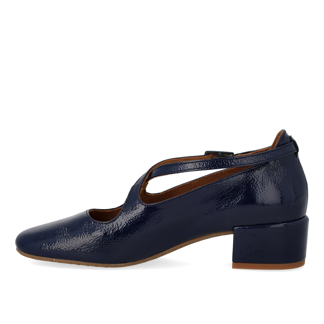 High-heeled Mary Jane with cross detail