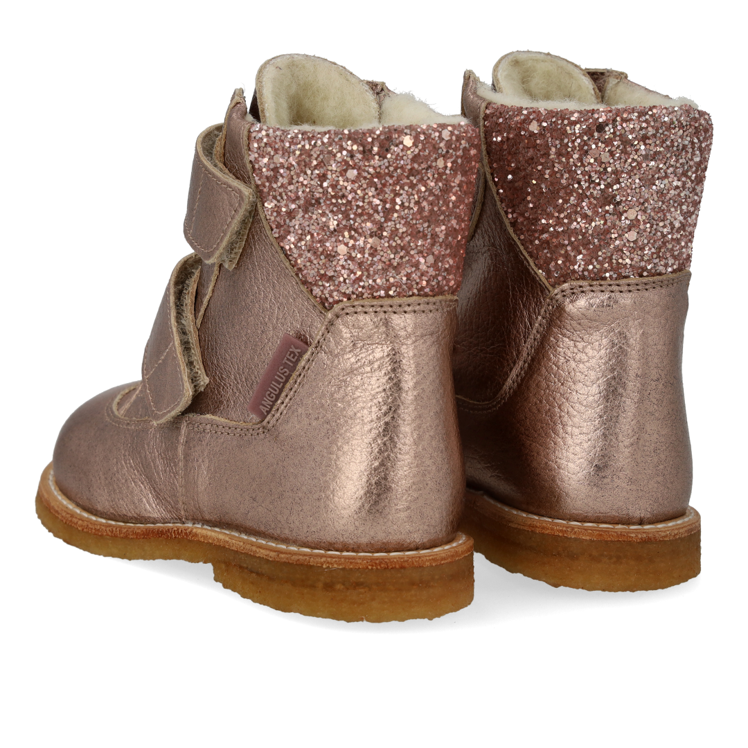 TEX-Støvle med glitter og velcro