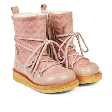 TEX-boot with hearts, laces and zipper