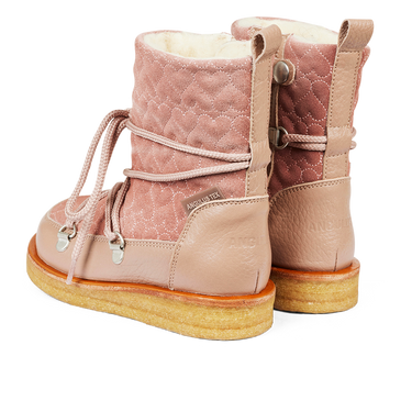 TEX-boot with hearts, laces and zipper