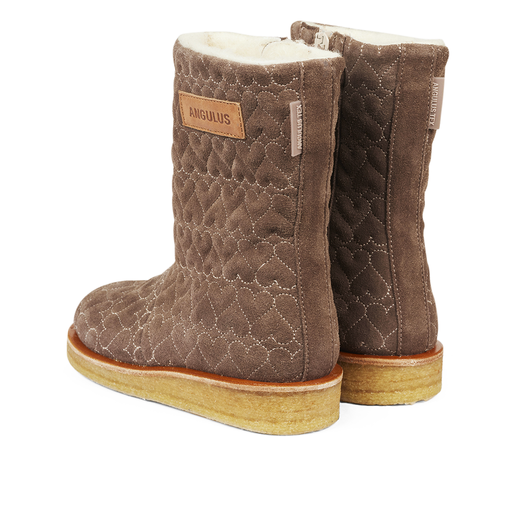 TEX-boot with hearts and zipper