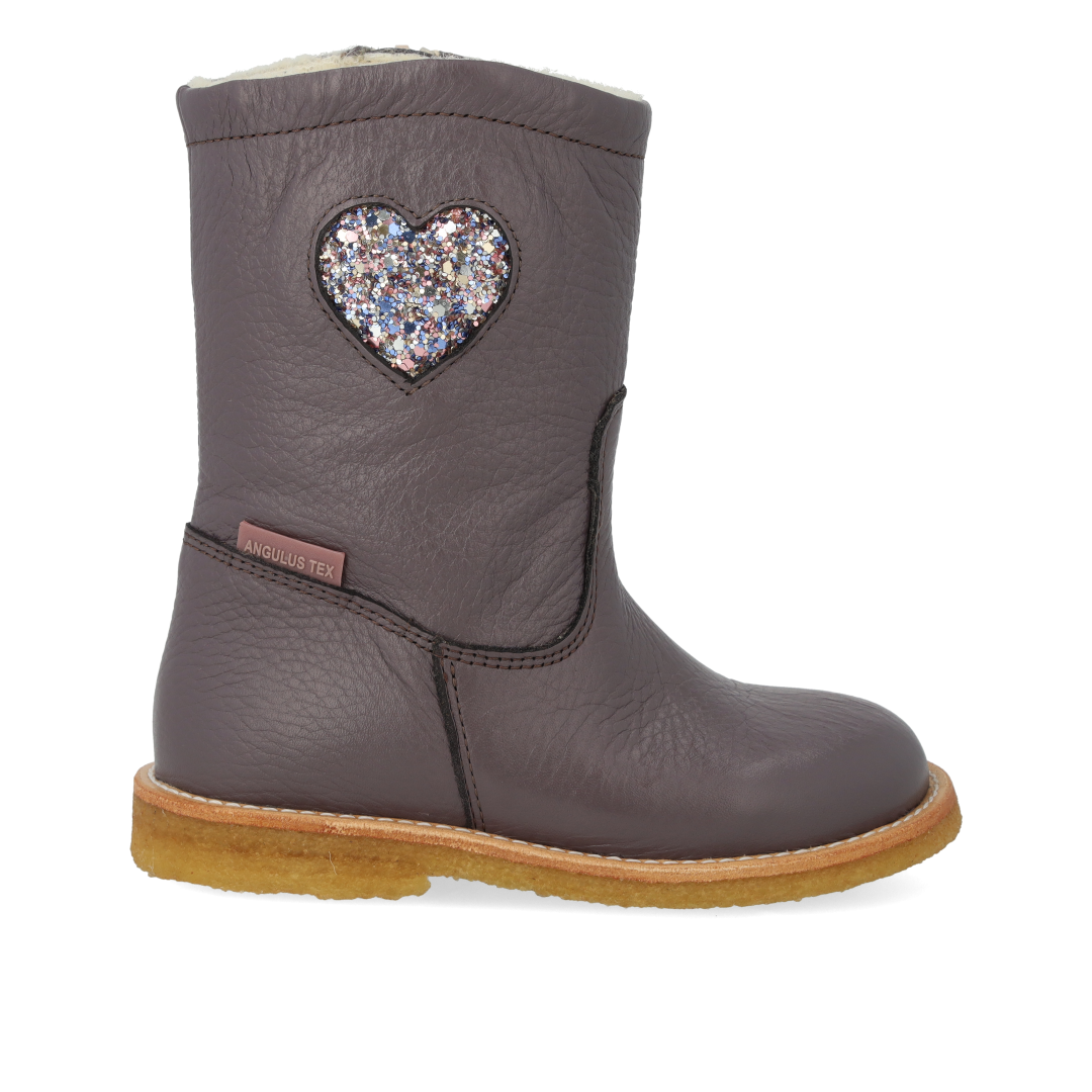 TEXboot with heart and zipper