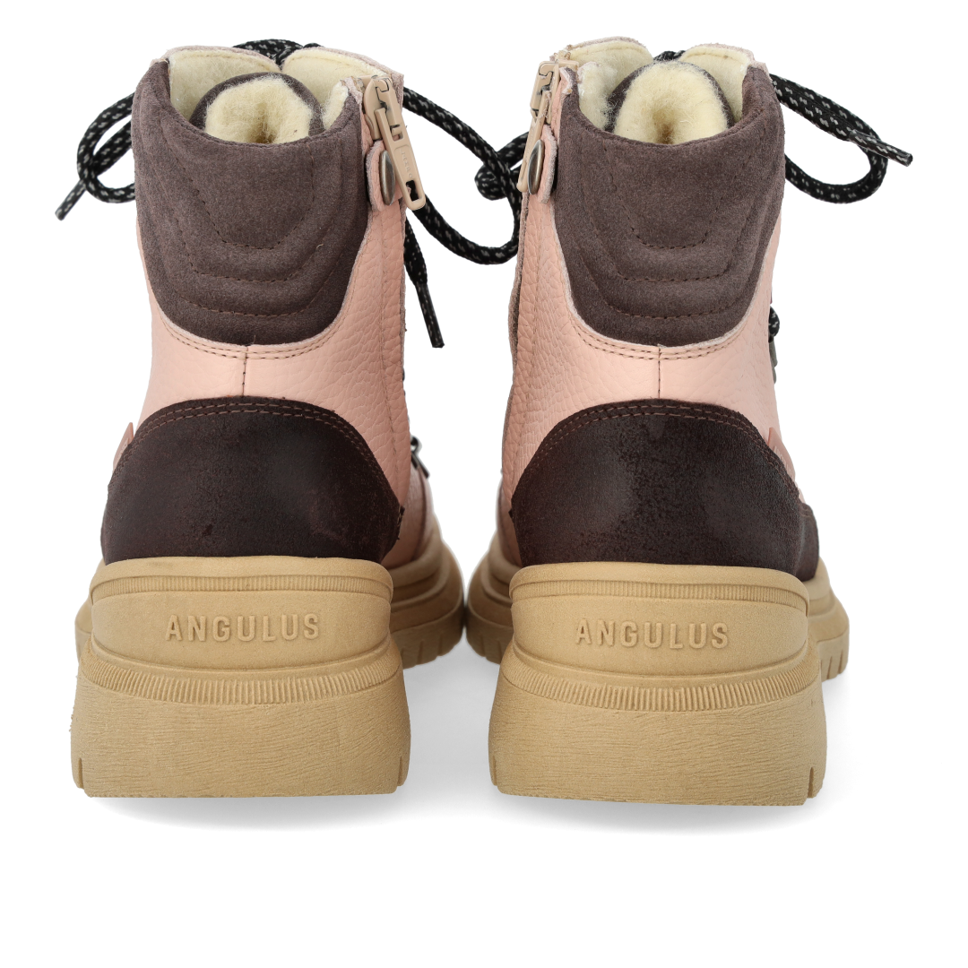 Colourblock TEX-lace-up boot with contrast eyelet