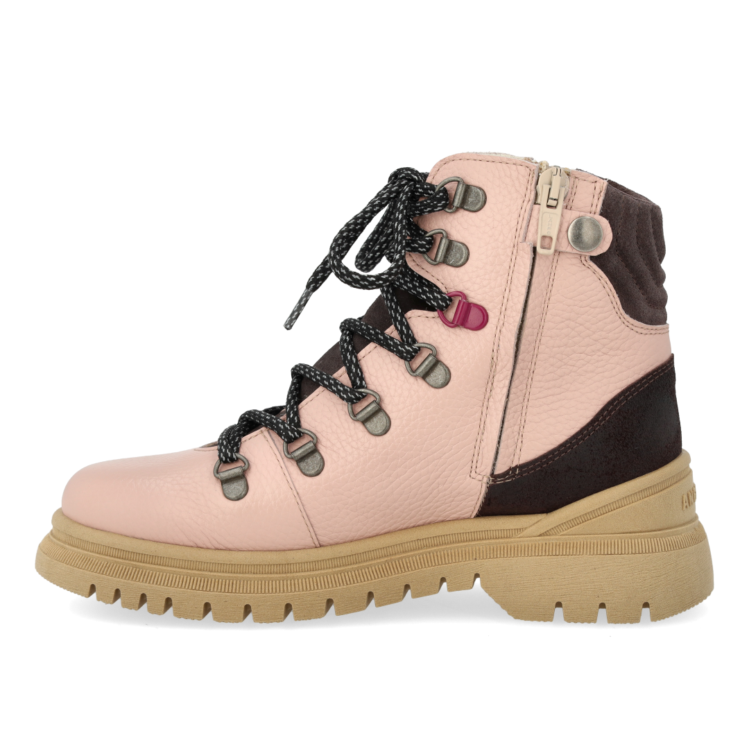 Colourblock TEX-lace-up boot with contrast eyelet