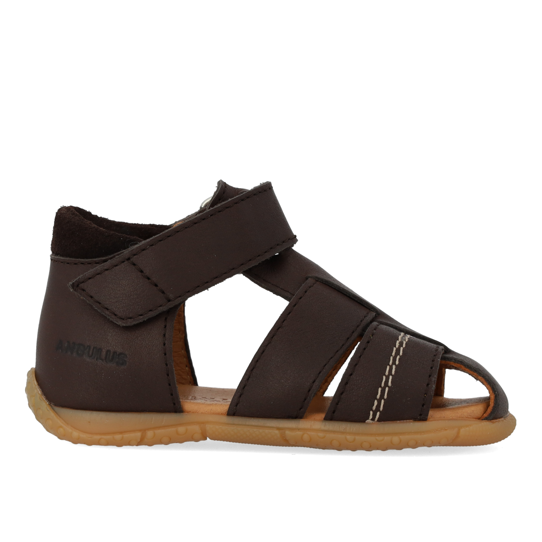 first steps sandal with contrast stitching