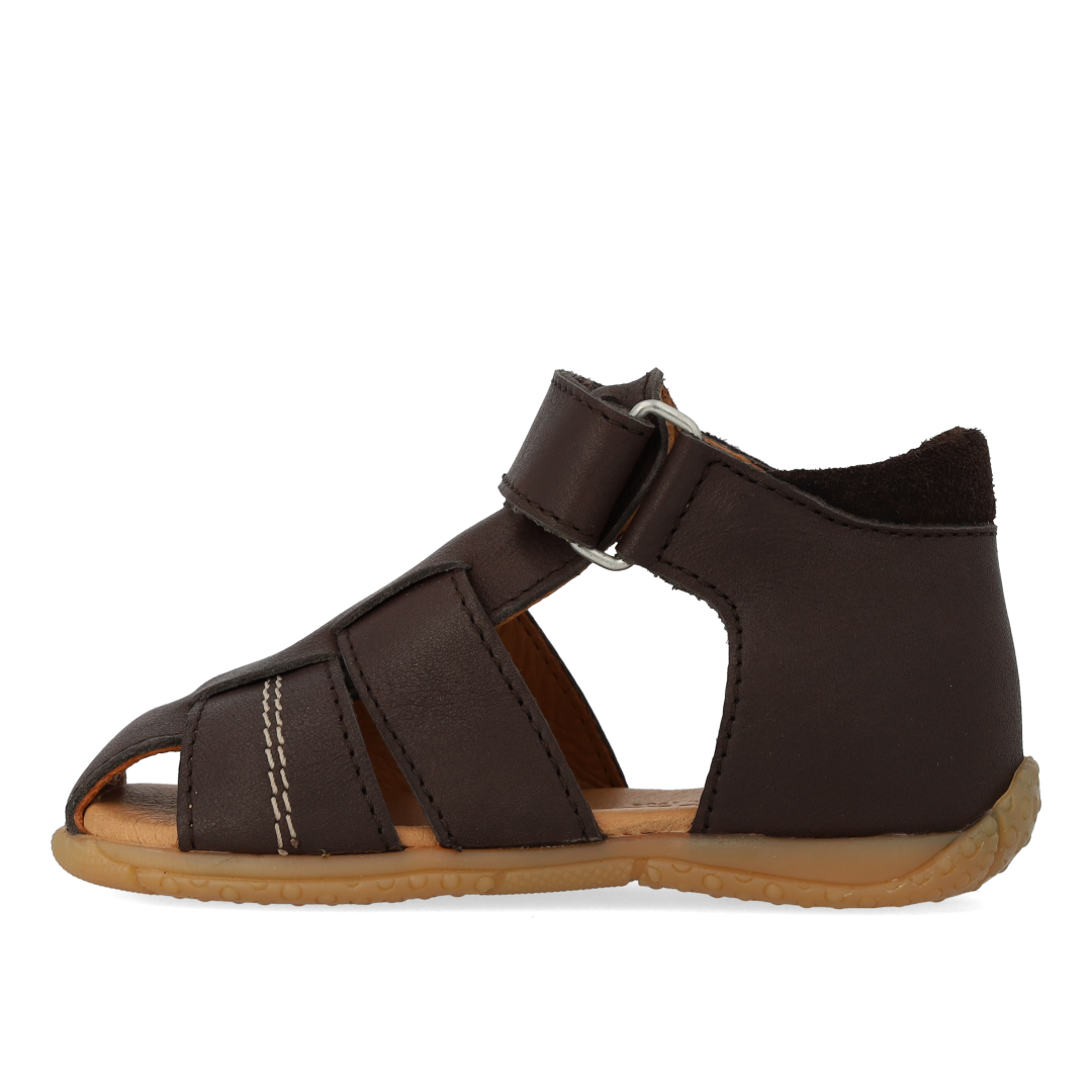 first steps sandal with contrast stitching