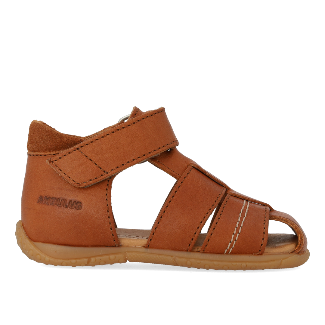 first steps sandal with contrast stitching