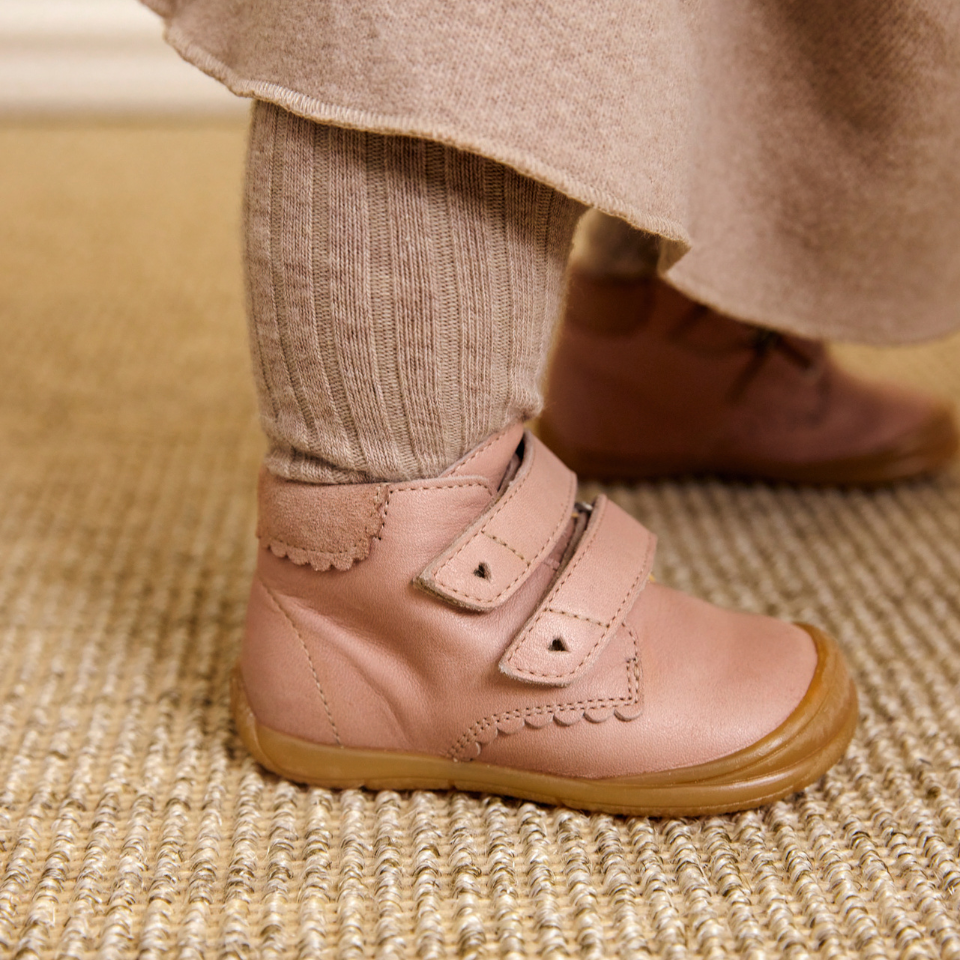 first steps shoe with cut-out hearts