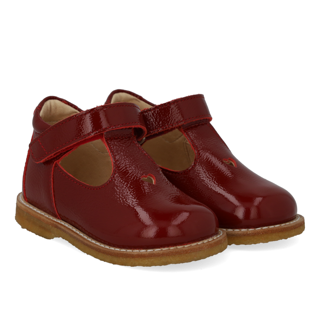 Classic Mary Janes with Cut-Out Heart Motif