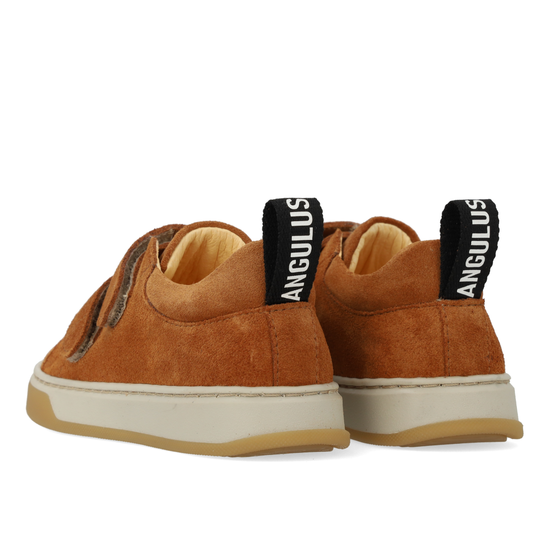 Sneaker with logo strap and Velcro