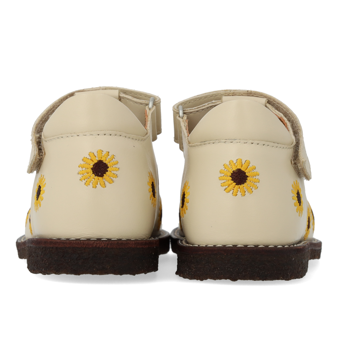 Classic toddler tulle shoes with sunflower embroidery