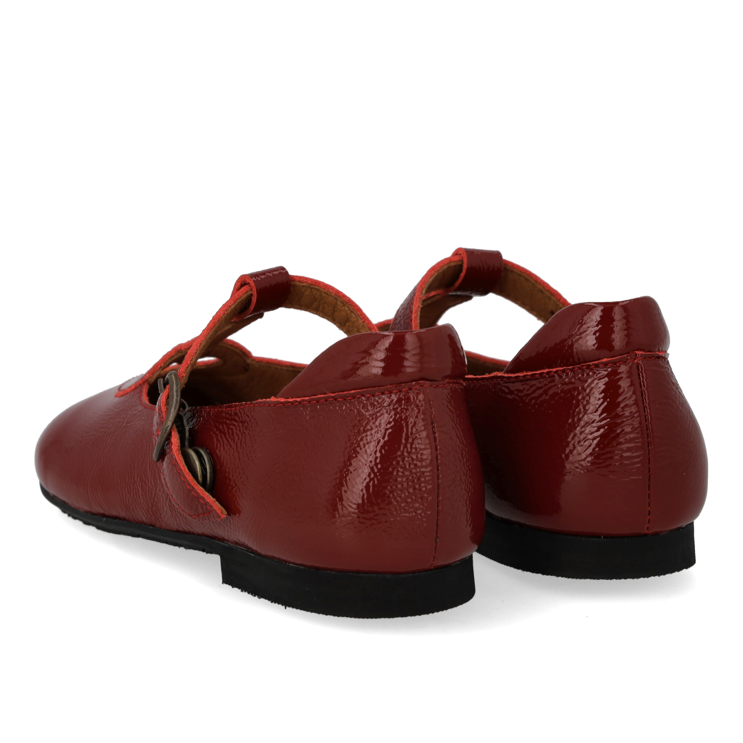 T-bar ballerina with cut-out heart