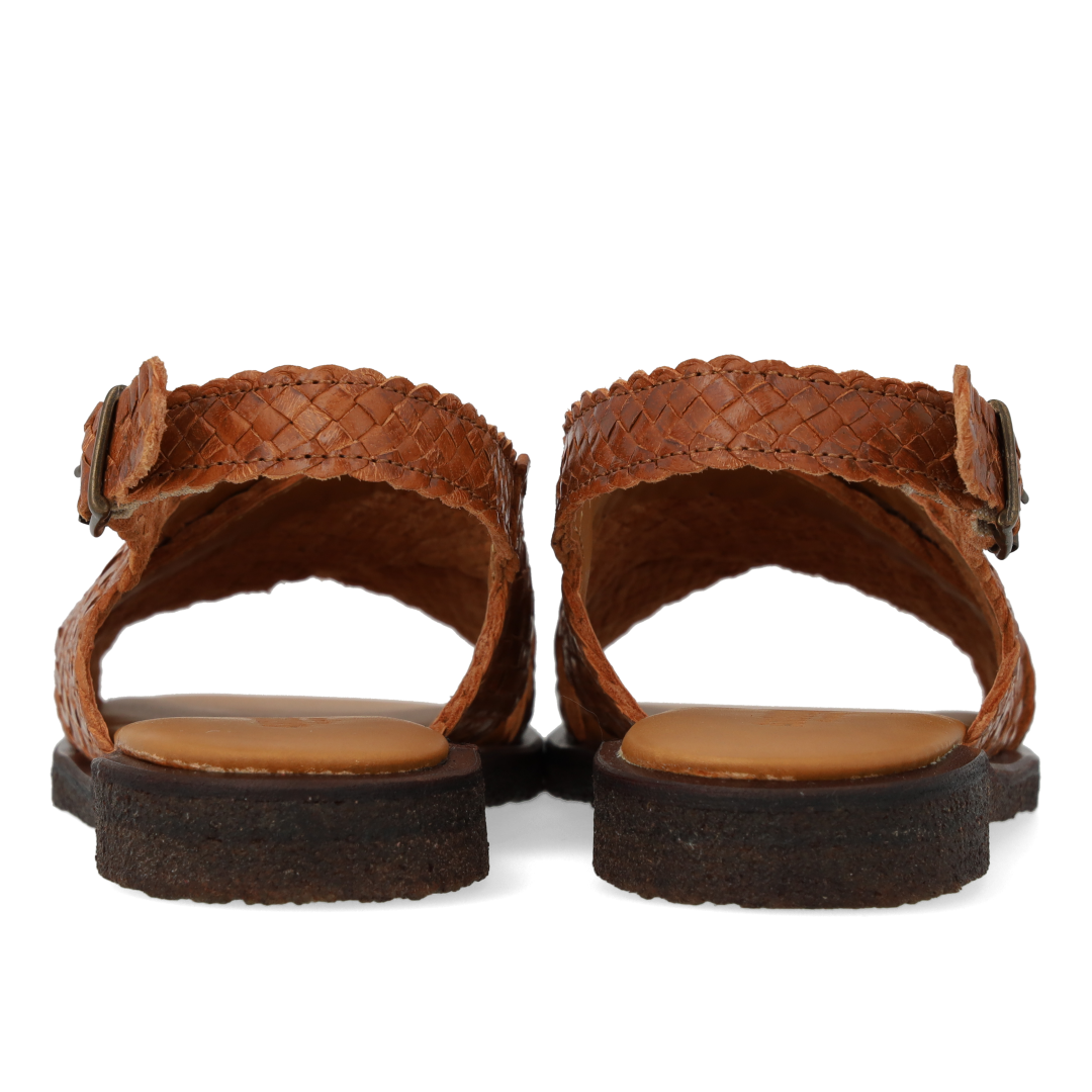 Handwoven cross-strap sandal