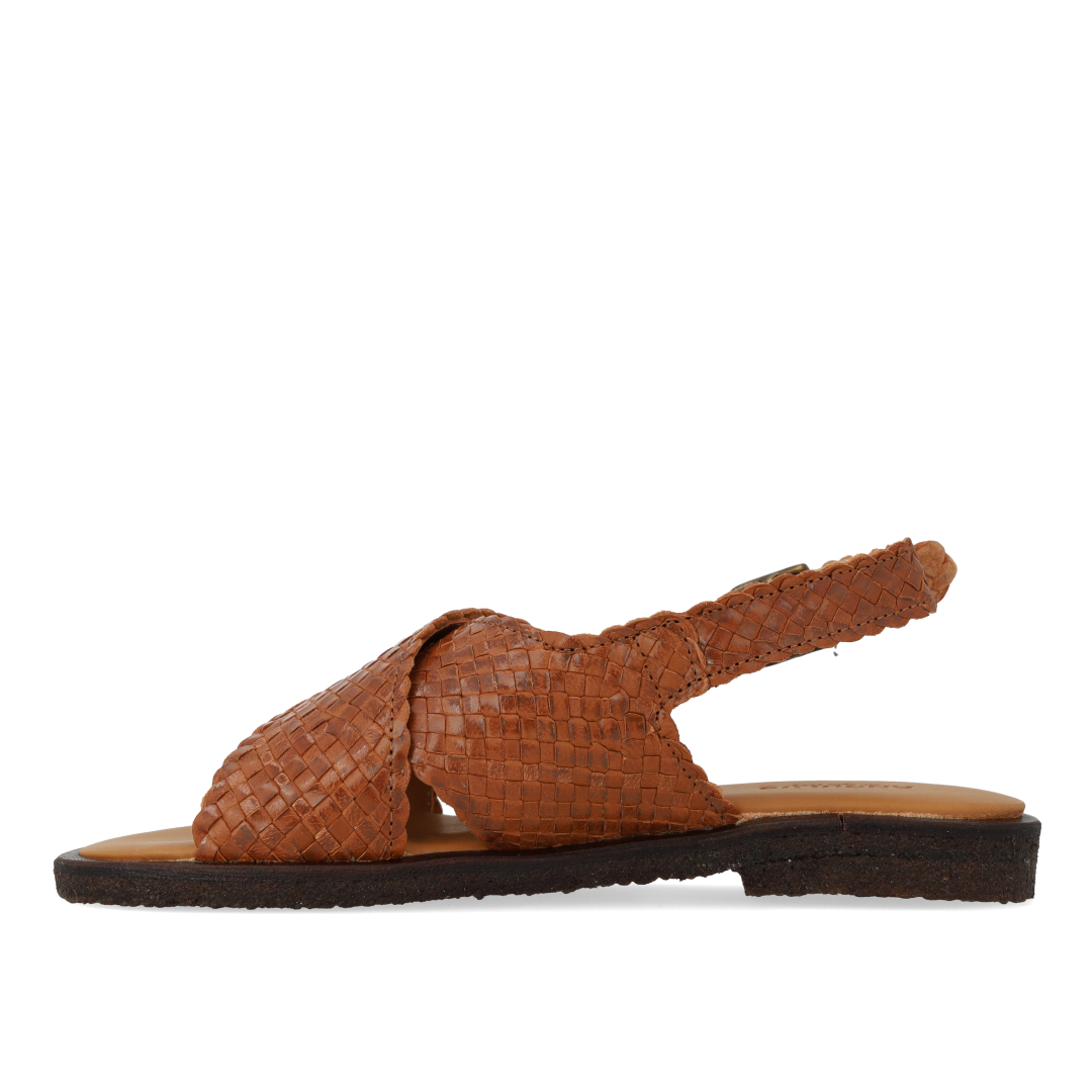 Handwoven cross-strap sandal