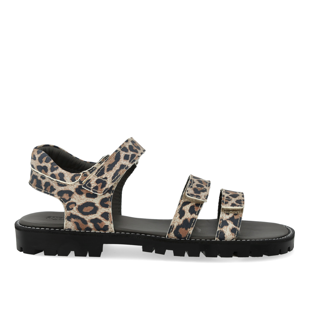 Sandal with triple velcro